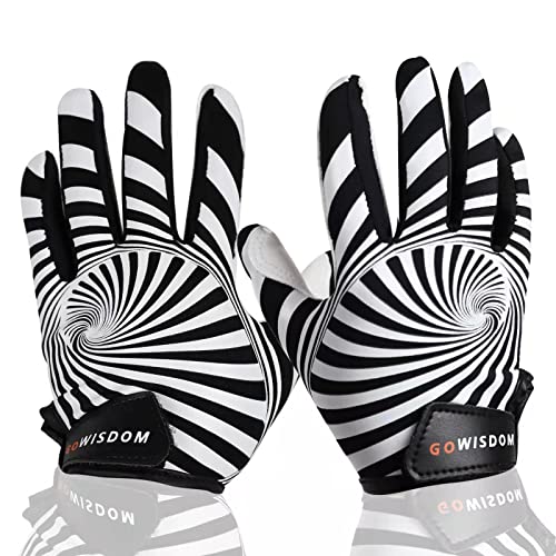 Gowisdom Youth Wide Receiver Gloves With Extra Grip, Silicone High Sticky Grip Football Gloves For Kids, Black, Xs/S(5.5-6 Inch) #TOP2