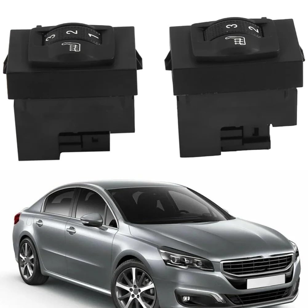 Interruptor Control Asiento Ajuste para 508 2011-2015 Reemplazo directo del interruptor de calefacción del asiento Regulador Asiento Coche