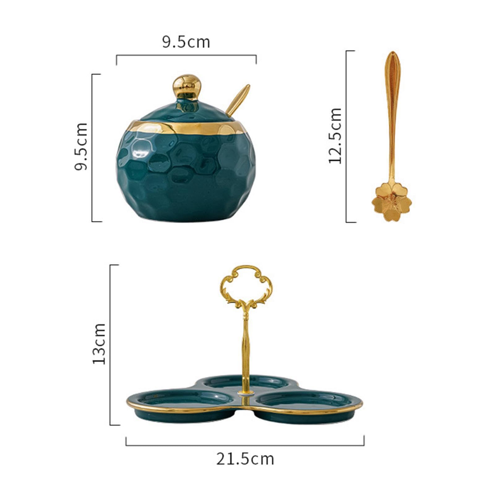 Tarro para condimentos de encimera de cocina. Práctico juego de tarros para condimentos con tapas y cucharas. Añada elegancia a su cocina. Tarros