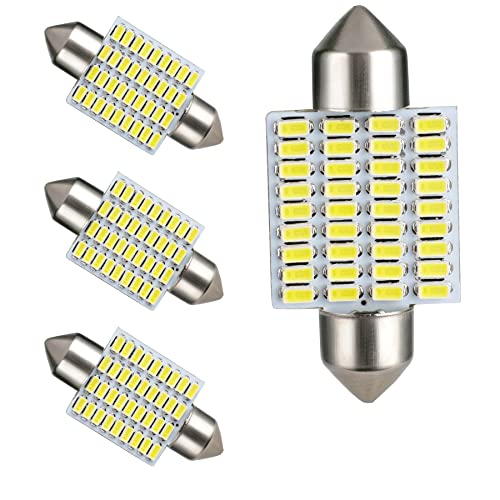 LUMENEX 36mm LED-lampen Festoon LED Lamp CANBUS Foutloos 36SMD 3014 Chipsets C5W 6418 6411 DE3423 voor Auto Interieur Lichten Dome Kaart Kofferbak Kentekenverlichting Wit 6000 K 4 STKS