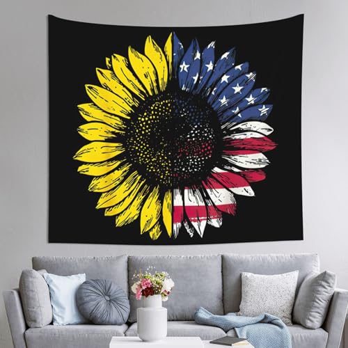 Tapisserie murale tournesol 152x130 cm pour cacher un mur abîmé sans travaux