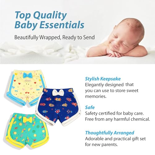 Image of VParents Cotton Knee-Length Sleeveless Girls Frock with Matching Shorts Soft, Comfortable, Multicolour Summerwear Set for Babies