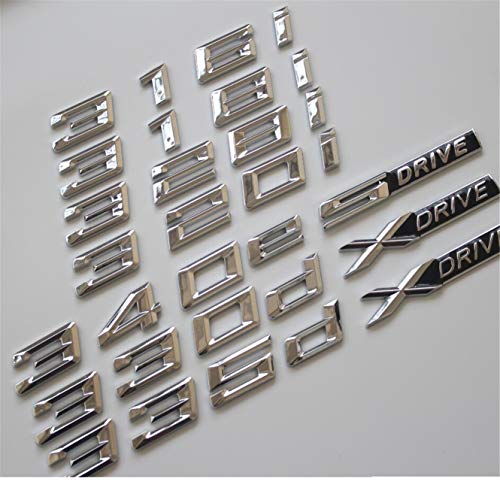 Chrome Letters Trunk Emblem Emblems Badges for BMW F30 F35 F80 F31 320i 330i 340i 318i 316i 328i 335i 330d 335d 340e XDrive (316i)