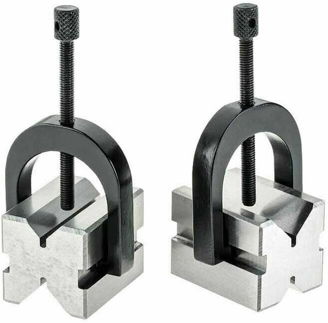 NEW Precision Engineers All Steel Vee Blocks Clamp Set - V Block Matched Pair