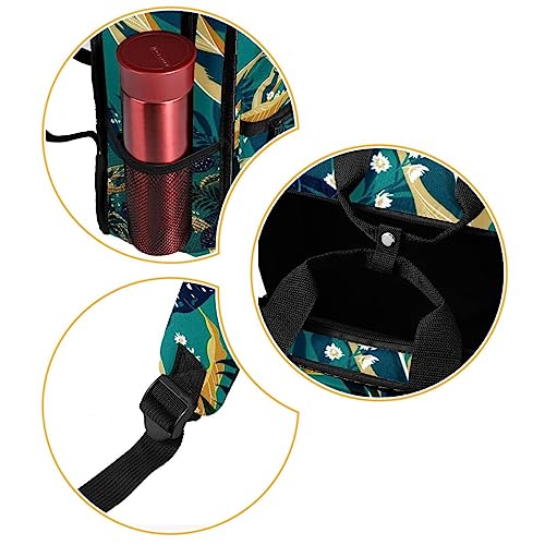Sac à dos garçons palmier tropical vert multicolore avec sangles - 2