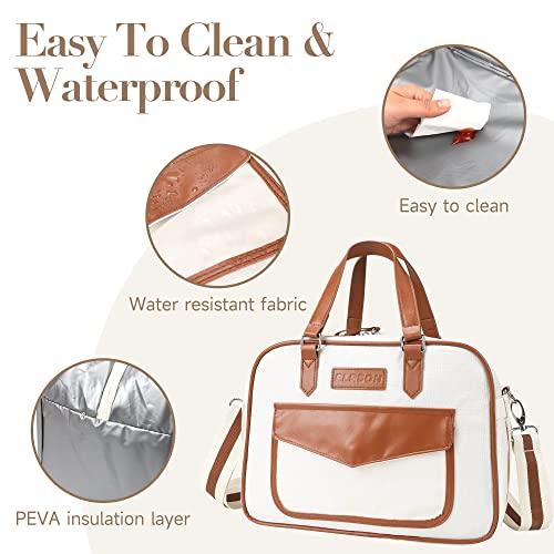 Lunch Bag Women Insulated Lunch Box, Lunch Tote Bag With Adjustable Shoulder Strap And Water Bottle Holder, Waterproof Reusable Lunch Cooler Bag #TOP2