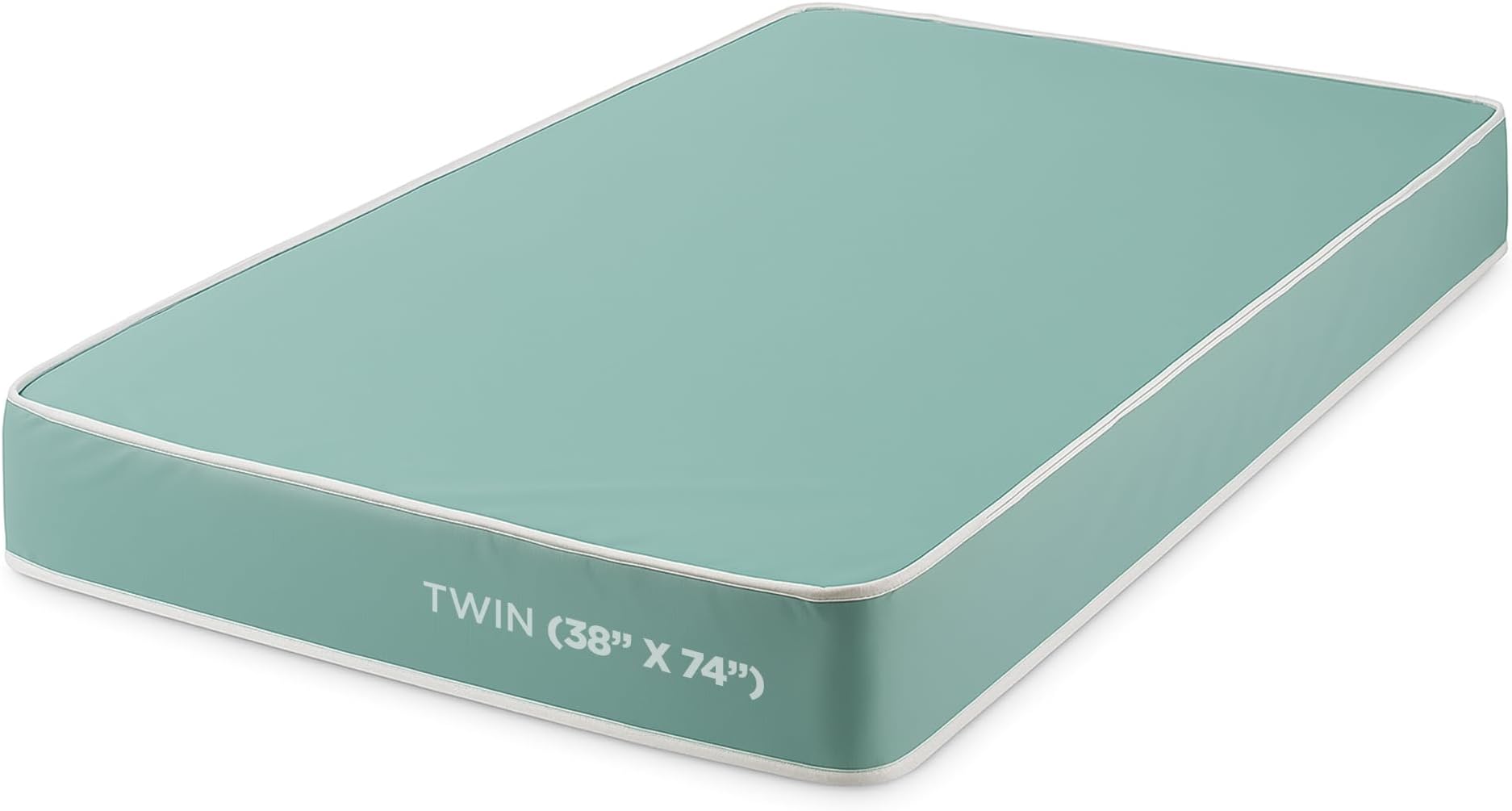 6-Inch Foam Twin Mattress with Water Resistant Vinyl Cover, Firm Sleep for Kids and Adults, Mattress in a Box CertiPUR-US Certified, Made in USA Twin