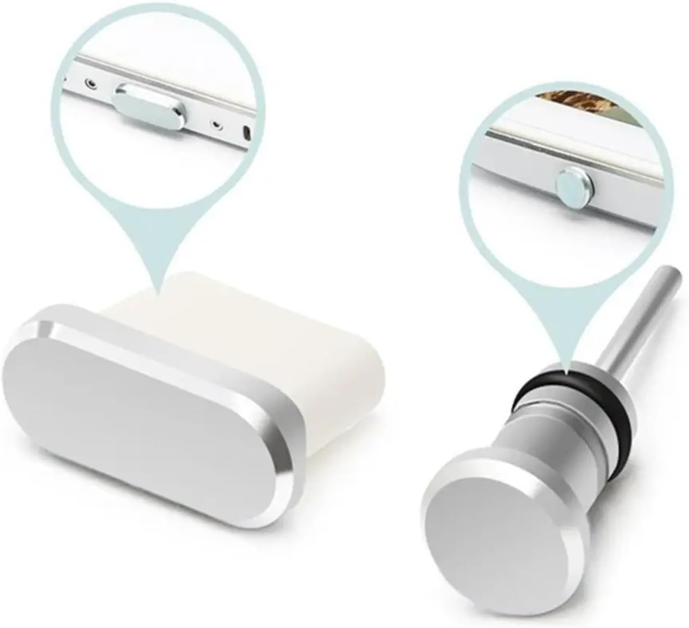 USB C Dust Plug 20set Metal Type-C Charger Port Anti Dust Plug Stopper Charging Earphone Hole Cap Cover(Blue)
