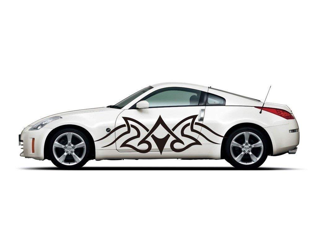 Strisce laterali Sport Tuning Decorazione astratta Logo ca. 180 cm B126 sinistra destra Set adesivo da parete adesivo da parete