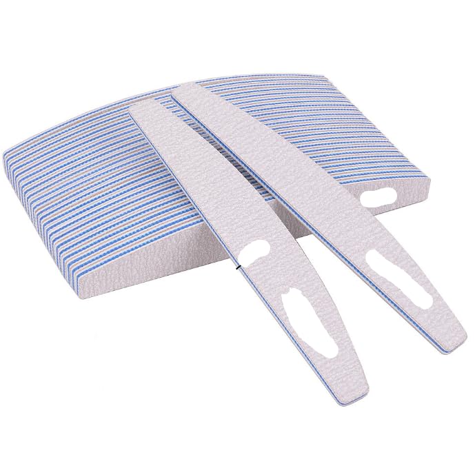 12 tablas de esmeril de doble cara, limas de uñas, herramientas de peinado de uñas, juego de limas de uñas lavables, pulidor de uñas, para casa, salón y mascotas (azul 150/150)