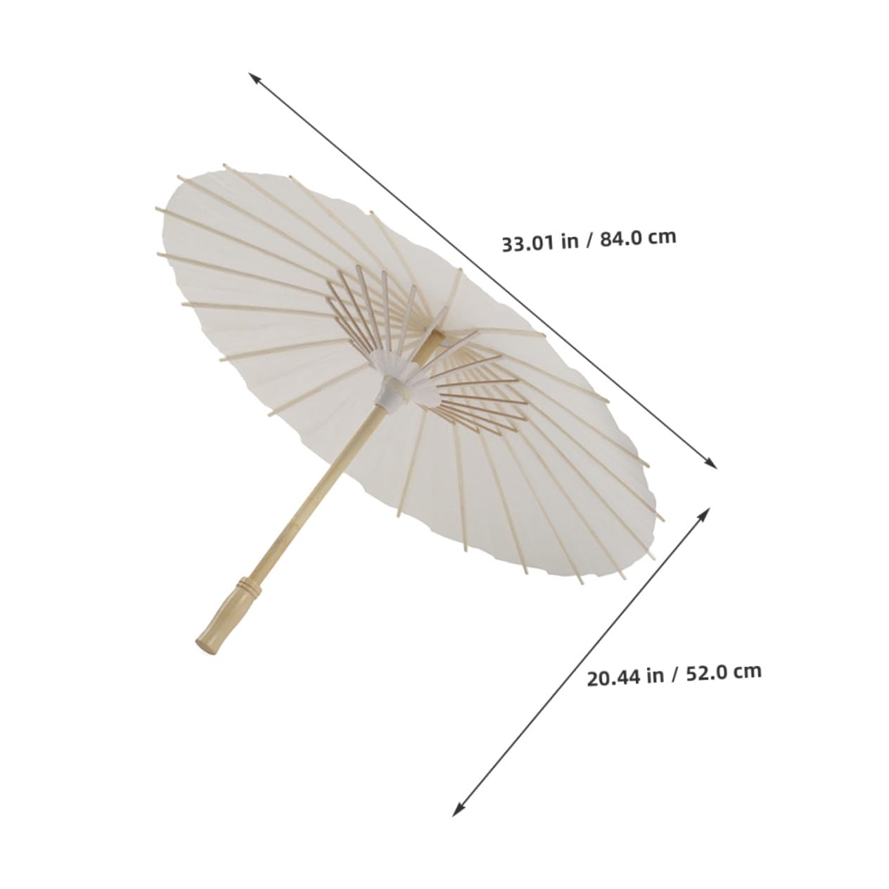 Healvian 2 Stück Weißer Handbemalter Papier-Sonnenschirm Chinesisch-japanischer Hochzeits-papierschirm Dekorativer Parasol für Brautparty Uv-Schutz Leicht und Tragbar für Fotoshootings und
