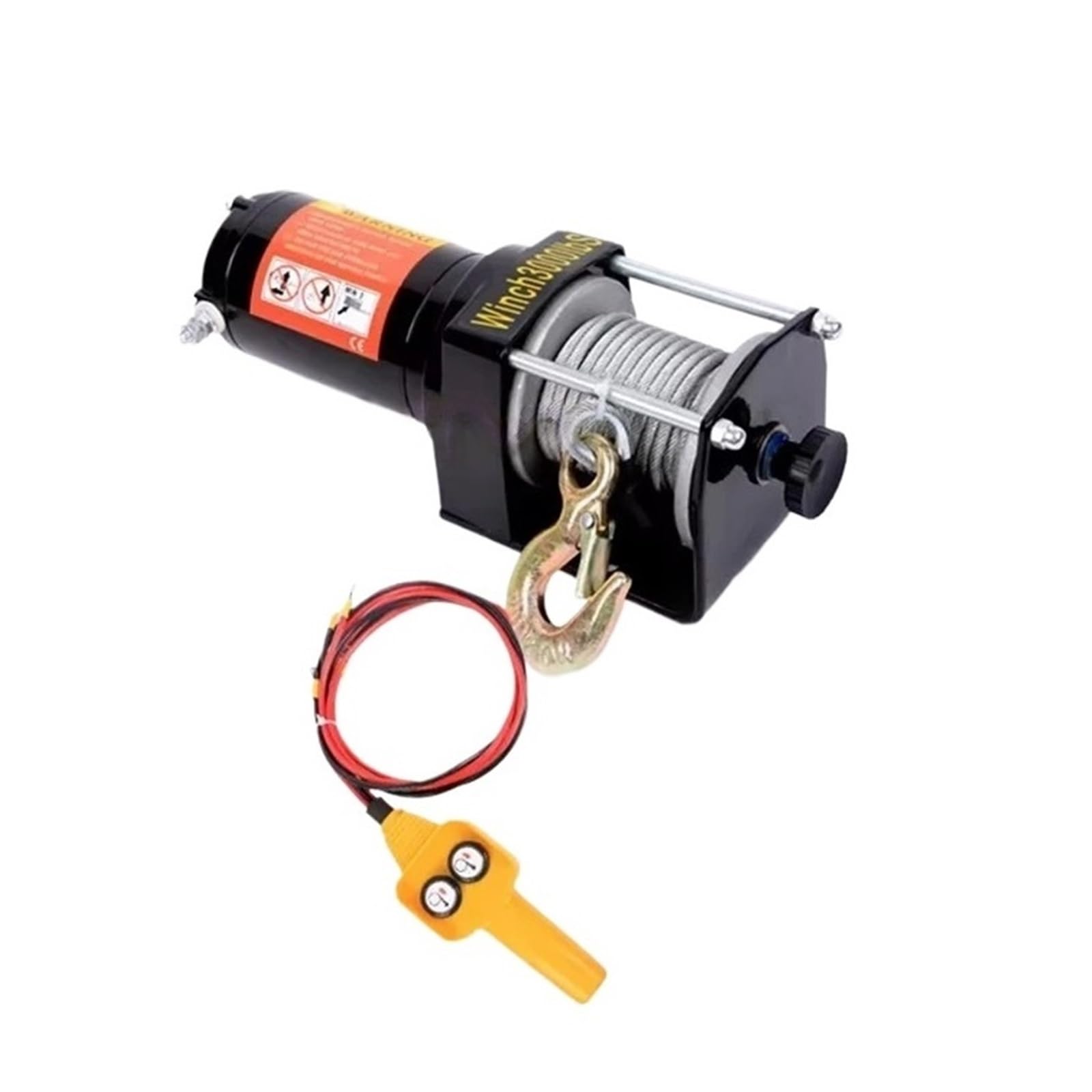 Tracción Eléctrica Campo A Través Del Torno 3000lbs 12V 24V Autorrescate Vehículo Cabrestante Elevador Polipasto