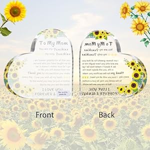 Mothers Day Mom Gifts for Mom from Daughter Son, 5.9×5.9 inch Delicate Heart Plaque, Birthday Sign Present Idea, First Mothers Day Christmas Stocking Stuffers Birthday Acrylic Gifts for Mama Stepmom Mothers Day Mom Gifts for Mom from Daughter Son 5959 inch Delicate Heart Plaque Birthday Sign Present Idea First Mothers Day Christmas Stocking Stuffers Birthday Acrylic Gifts for Mama Stepmom