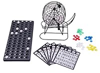 Engelhart - 360564 - Komplettes Mini-Bingo-Spiel mit 75 Kugeln und Zubehör - Bingomolen - 13,5 cm