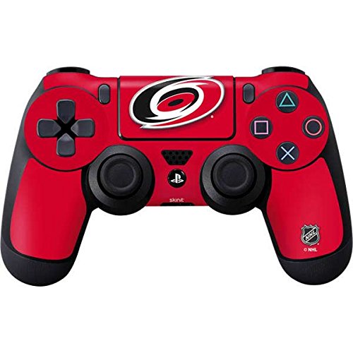 Skinit Decal Gaming Skin Compatible with PS4 Controller - Officially Licensed NHL Carolina Hurricanes Solid Background Design