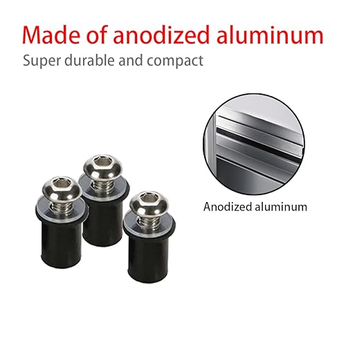 Miniatura 3 de Kit de 10 tornillos para parabrisas de motocicleta aleación de aluminio pernos de montaje del cuerpo del parabrisas de motocicleta compatible con