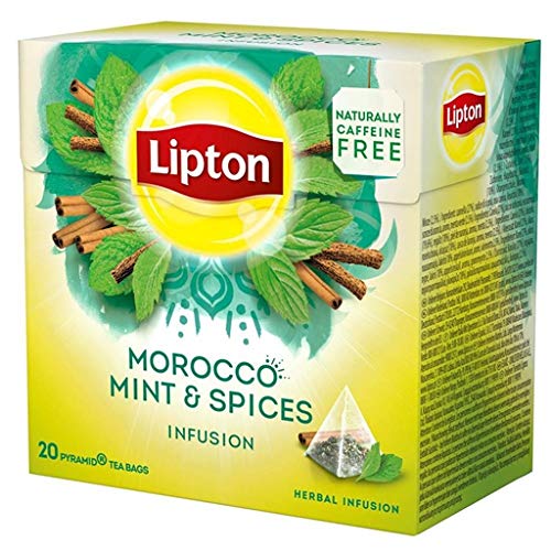 Lipton Pyramids Morroco Mint & Spicies Infusión, 20 bolsas de té - 12 unidade Cover