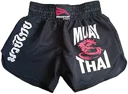 Muay Thai F Calção Short, Unissex Adulto