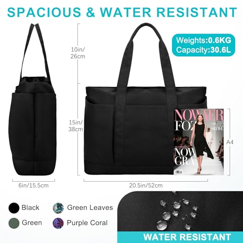 Image of VASCHY Extra Large Beach Bag, Oversized Utility Travel Tote Bag with Zipper Waterproof Sand-proof Pool Bag with Wet Bag