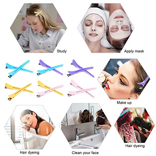 Sunbaca 12 PCS Grampos de Cabelo Moda Grampo de Cabelo Clipes de bico de pato Colorido Anti-slip Hai