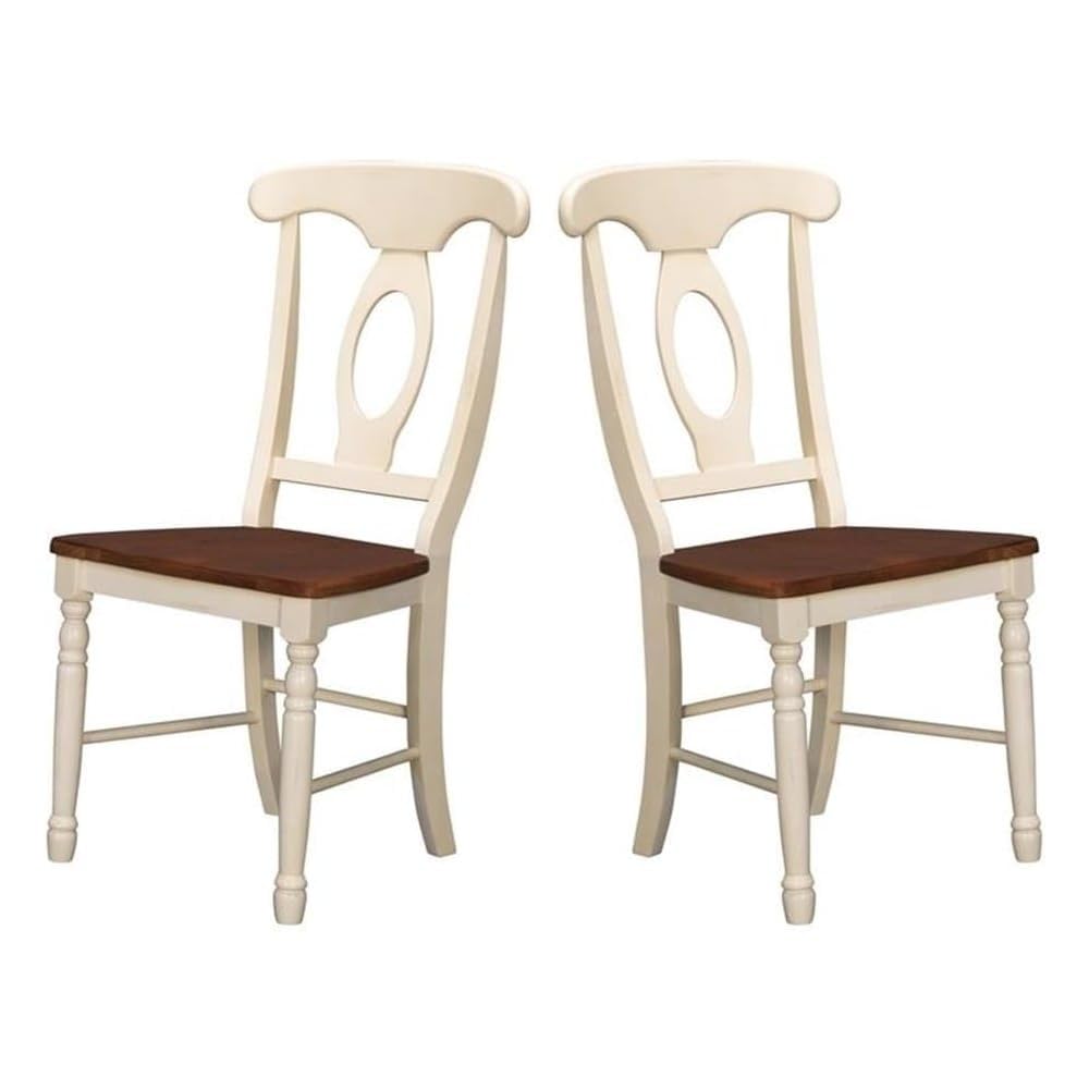 British Isles Merlot- Finish Side Chair Set by Starlight Canyon Home – Solid Rubberwood, Brown, Pack of 2