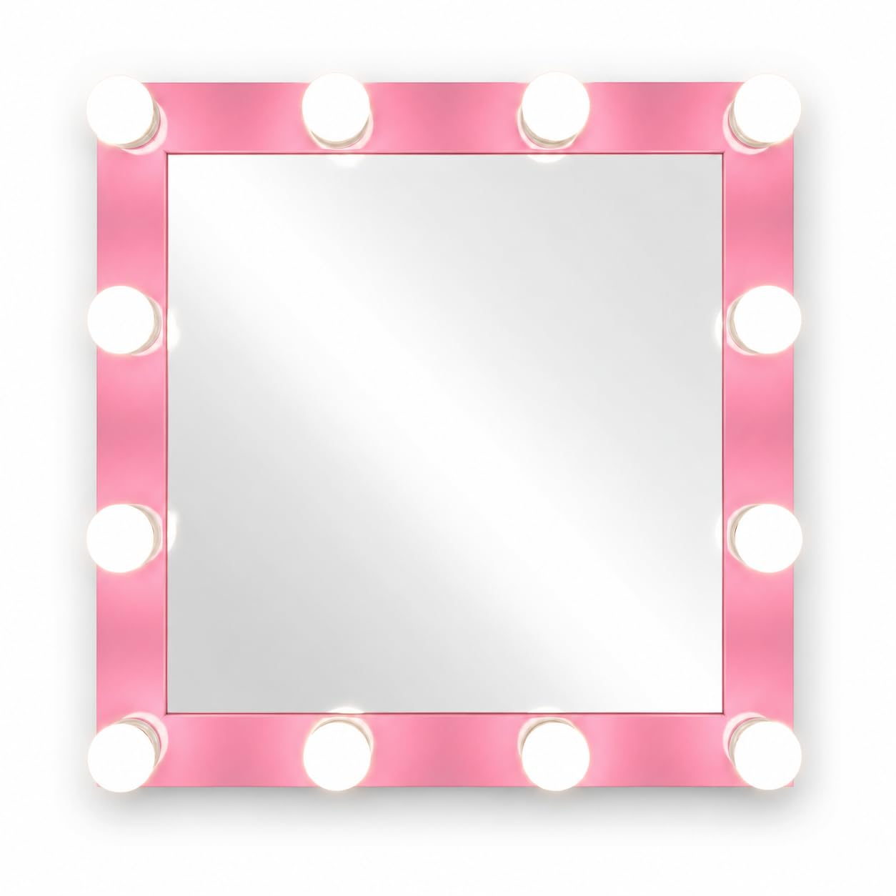 GlowPink Hollywood Makeup Mirror with LED Lights – Vanity Beauty Mirror with 12 Bulb Light Frame for Makeup, Dressing Table, Skincare & Beauty Studio Use | Tabletop Cosmetic Mirror (Pink)-picture-10