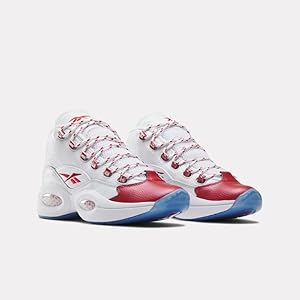 Amazon.com | Reebok Men's Question Mid White/Red/Blue