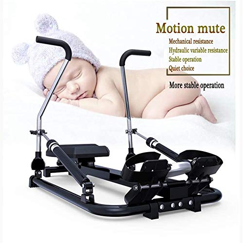 Image of Multi Function Rowing Machine,6 Level Adjustable Resistance 120Kg Max Weight Exercise Fitness Machine Indoor Household Foldable