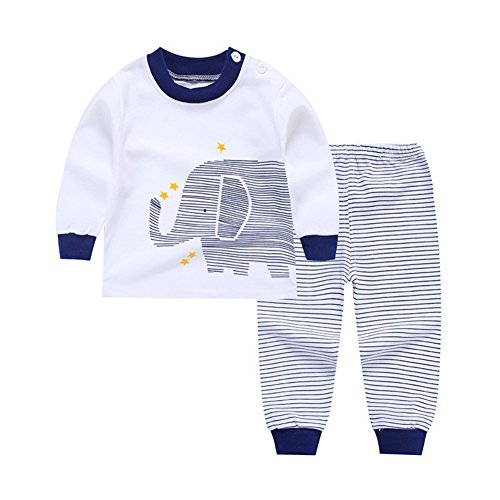 URMAGIC Pyjamas Bébés Filles Garçons, Ensemble de Pyjamas Bébé Filles Garçons 2PCs Coton Manches Longues Hiver Chaud Vêtements de Nuit pour 0-4 Ans Enfants Cover