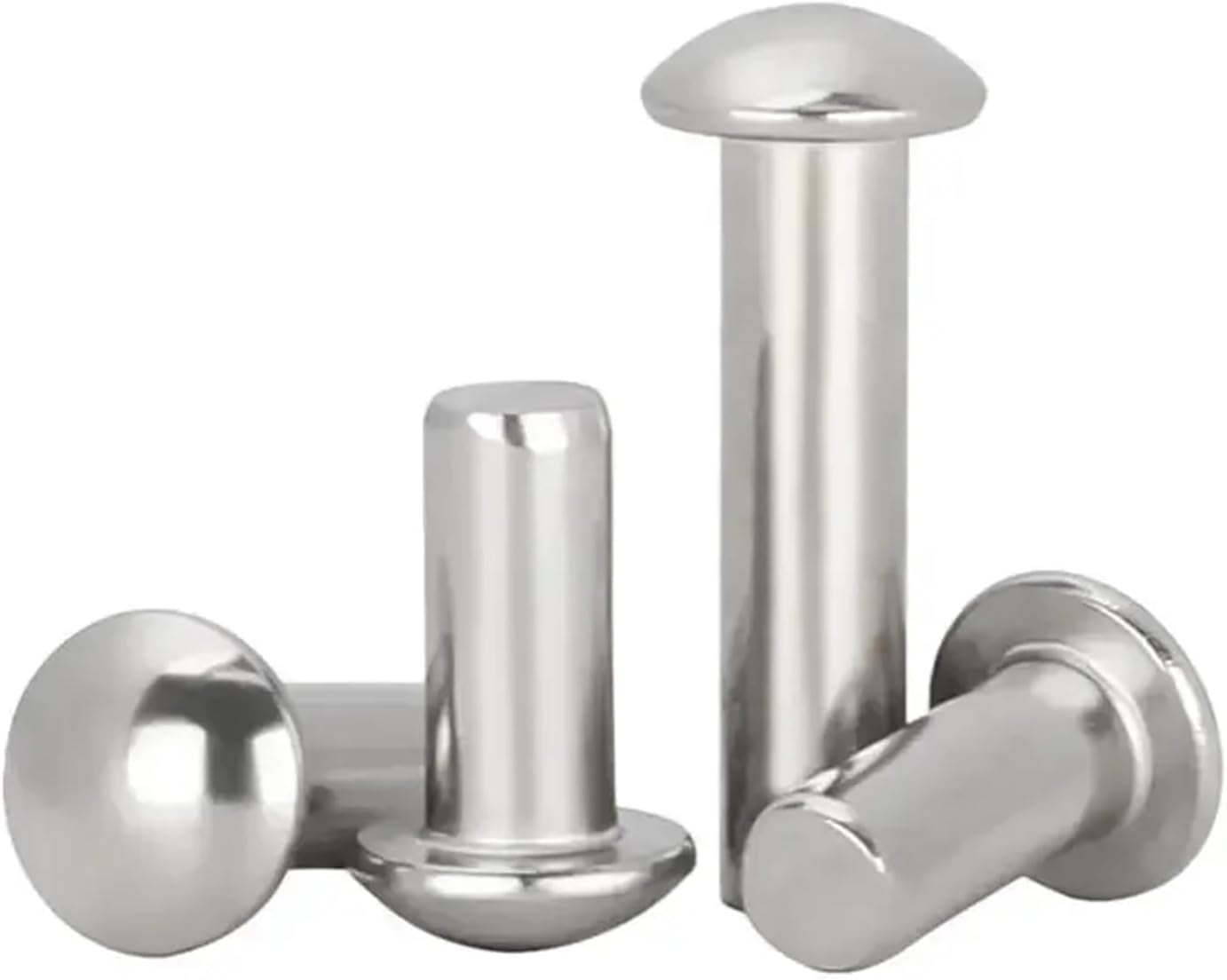 Hammer Rivets,Solid Rivet M3-M8,304 Stainless Steel Round Head Self-plugging Semi-Round Type，
