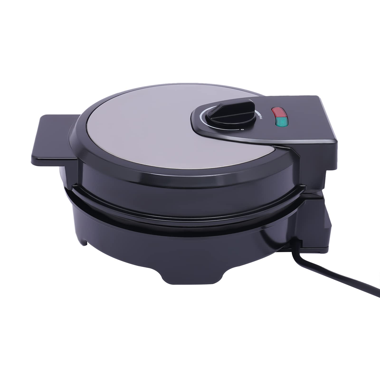 Gofrera para hacer conos de 1200 W con revestimiento antiadherente, regulador de temperatura 150 – 200 °C, profesional, para uso doméstico y comercial, incluye rollo de gofres
