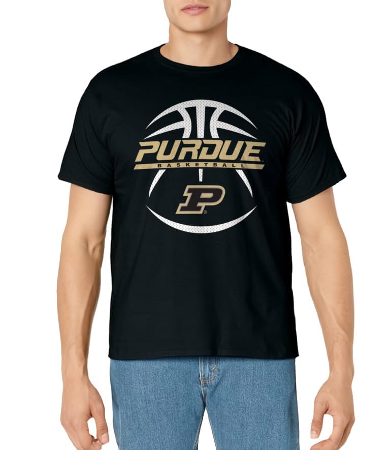 Elite Authentics Purdue Boilermakers Basketball Fan T-Shirt, Black, Small, Unisex-Adults & Kids