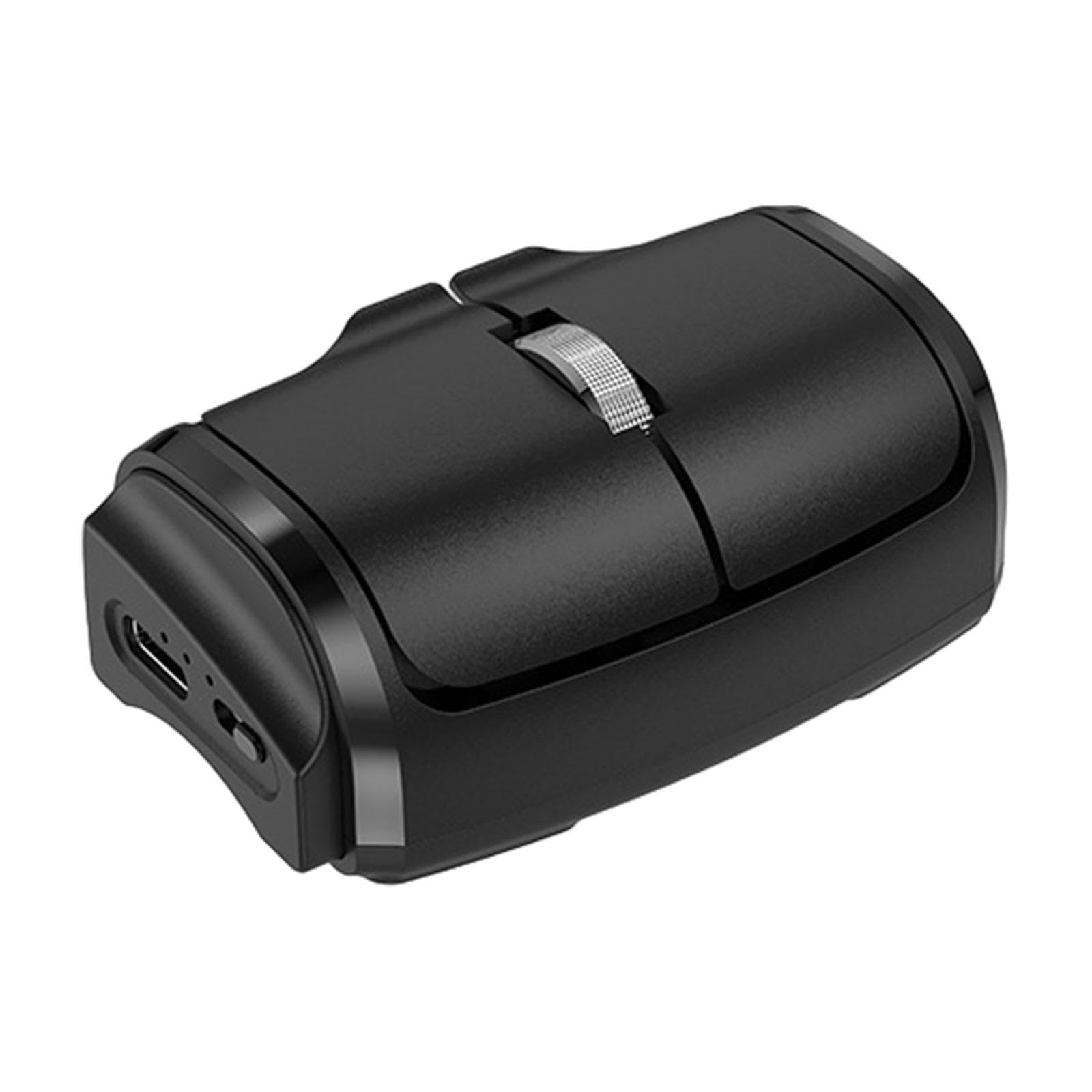 Mouse ergonomico con anelli per dita, leggero, per ufficio e casa, mini mouse ottico, nero