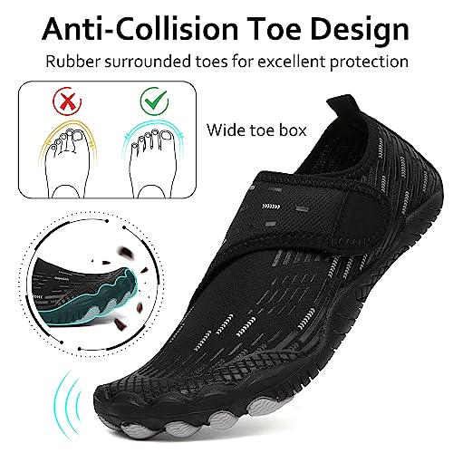 Water Shoes Mens Womens Quick-Dry Barefoot Swim Beach Pool Shoes Aqua Yoga Socks for Hiking Walking Diving Surf Outdoor Water Sports by BUWTDAY - Used condition - Image 5