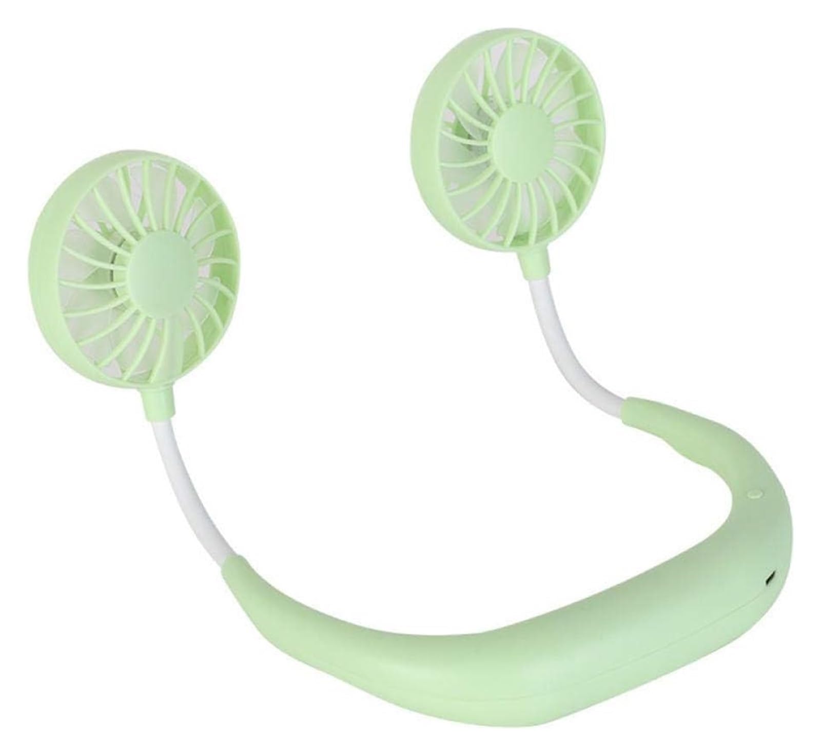 UDPOIUYT Wearable Cooling Fan, Hanging Neck Fan USB Portable Sport Mini Outdoor Travel Multicolor(Copper green)