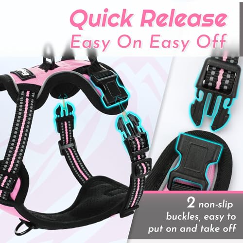 Image of Eagloo Dog Harness for Small Dogs, No Pull Pet Vest with 2 Leash Clips
