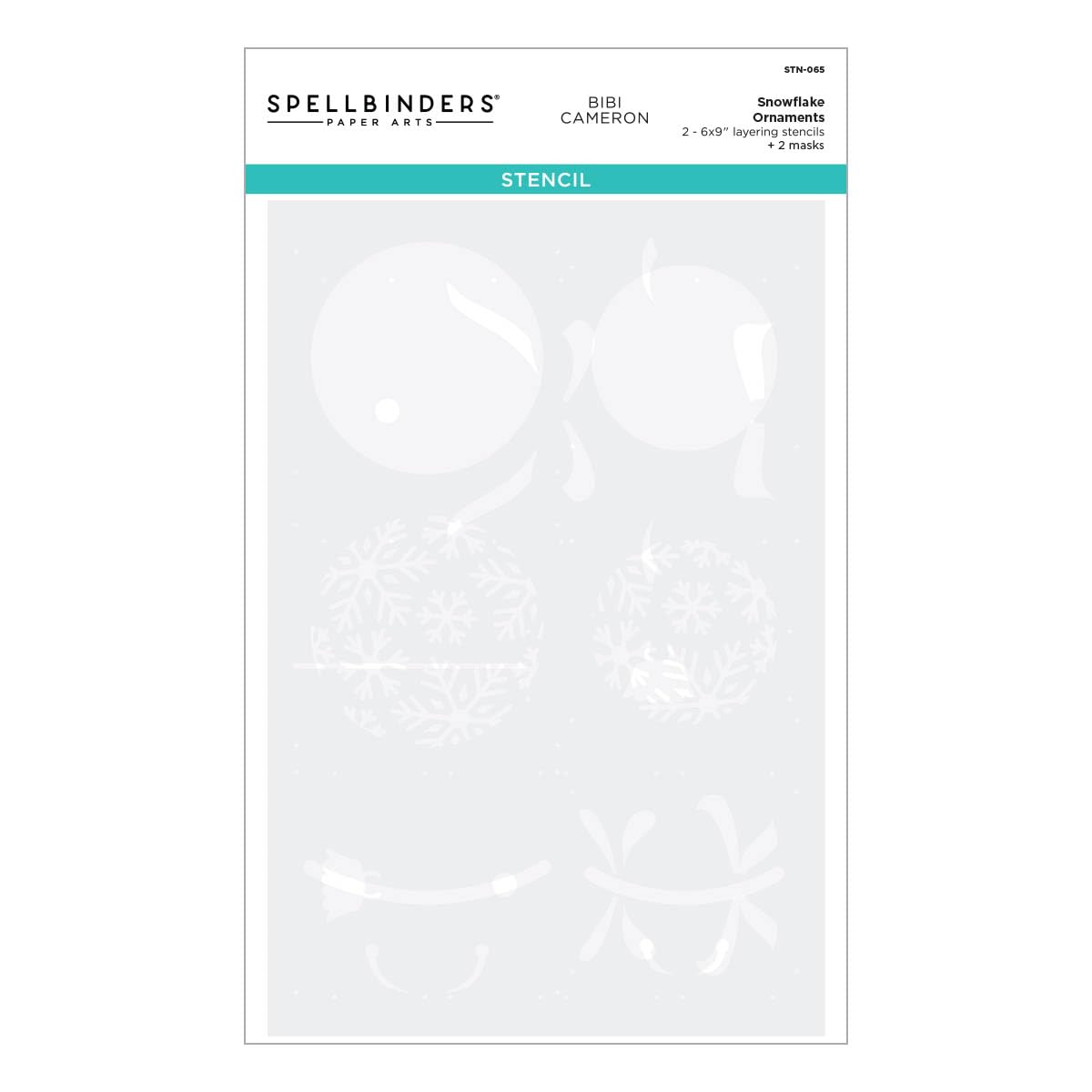 Spellbinders Clear Snowflake Ornaments Stencil From The Bibi's Snowflakes Collection By Bibi Cameron