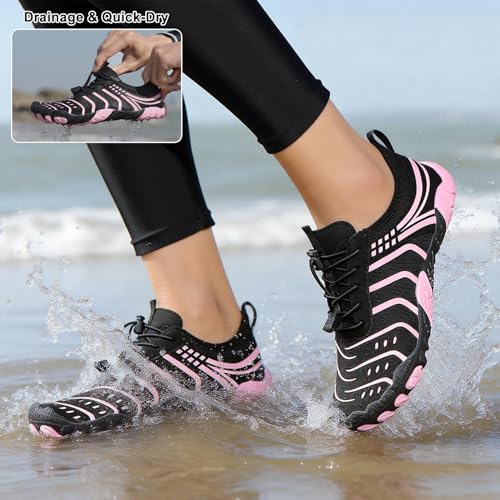 Image of Hike Barefoot Shoes Womens Men,Unisex Barefoot Water Shoes Breathable, Anti-Slip Hiking Footwear for Athletic Wide Toe Shoe Footwear for Hiking, Walking, Running, Yoga, and Water Sports