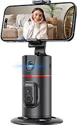 Suporte Celular com Rastreamento Automático de Movimento e Rosto, Rotação de 360° Automática, Segue Seus Movimentos, Tripé Estabilizador Celular Câmera Inteligentecom, Com Controle Remoto, Lives