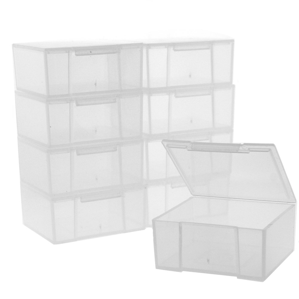 Paylak 12 Storage Square Clear Container For Crafts Beads Small Items Organizer 2 inches Square