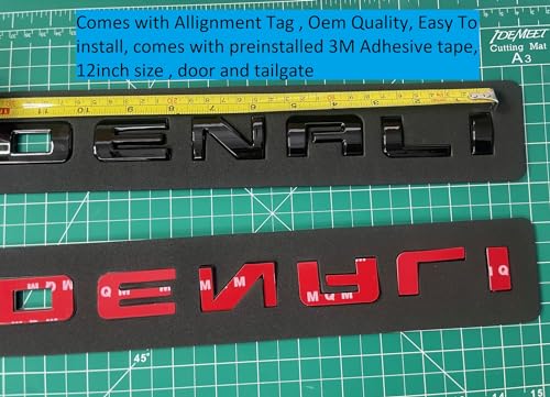 Image of Denali 1-PC Black Nameplate Emblem HD Badge for GMC Yukon & Sierra 2007-2020 Models - Genuine Replacement Emblem