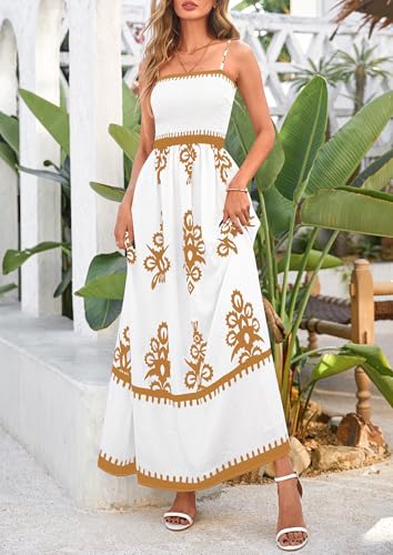 Image of PRETTYGARDEN Women's Summer Boho Maxi Dress Floral Sundresses