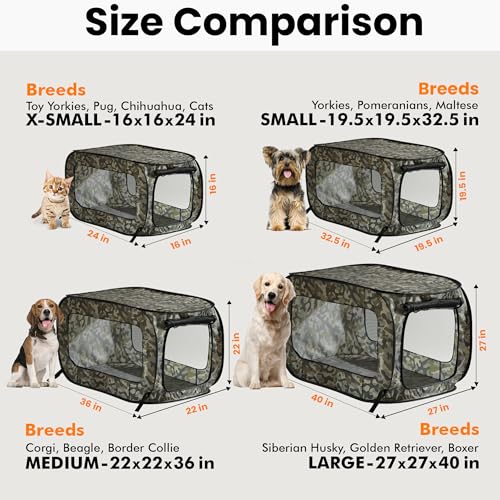 Beatrice Home Fashions Portátil, dobrável, caixa de viagem para cães e gatos, 82,5 cm C x 49,5 cm L