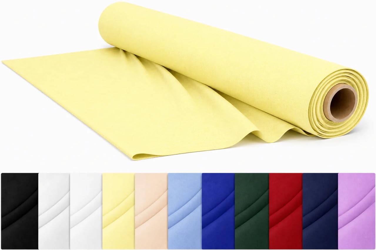 CraftsFabrics Plain Dyed Homespun Cotton Fabric – 100% Cotton – 110cm Wide – Soft Woven Craft Fabric for Sewing, Quilting, Dressmaking, Crafts & Home Décor (Lemon, 2 Metre Pre-Cut) — image 1