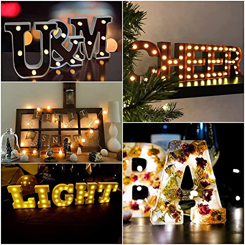 Grande Lettre Résine Moule Silicone avec Socle Lumineux, Un DIY 3D Capital Alphabet Moule Epoxy pour Fête d'anniversaire Décoration (D) - Image 7