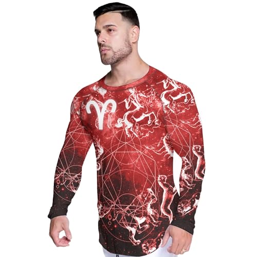 Zodiac Compression Shirt Men's Rash Guard Shirts Super Lightweight Fabric, BJJ Rash Guards for Men Long Sleeve4