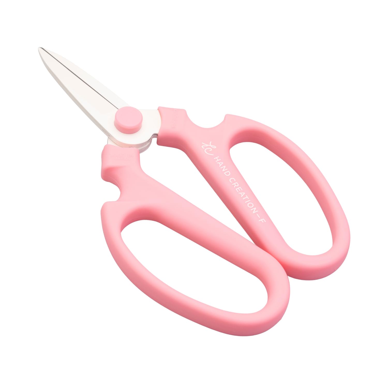 Japanese Floral Scissors – SAKAGEN Hand Creation Flower Shears for Floral Design, Ikebana & Gardening, Made in Japan, Large Size Model F-180 (Pink)