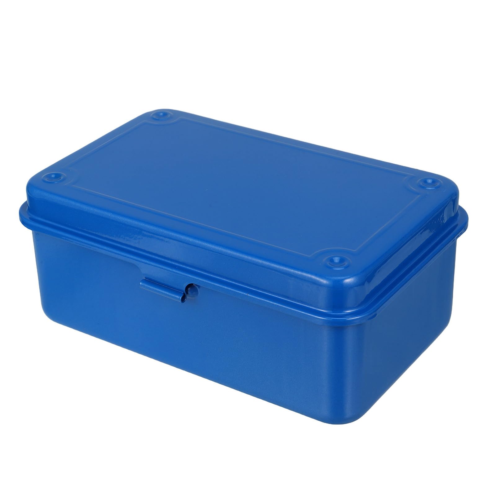 TEHAUX Metal Toolbox Small Portable Steel Tool Organizer Box with Lid for Home and Car Repair, Heavy-duty Iron Tool Chest Organizer Suitable for DIY and Workshop Storage