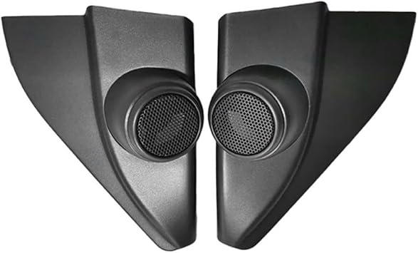 2 Pcs Black Plastic Door Tweeter Speaker Cover Trim for Fortuner 2016-2020, A-Pillar Sound Panel Upgrade Compatible with Hilux
