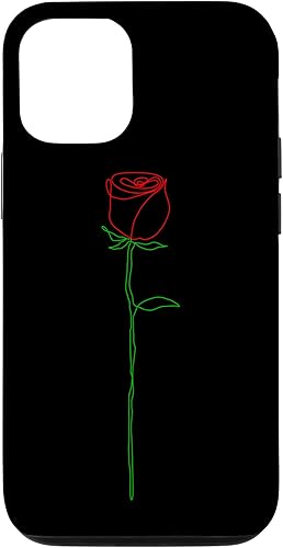 Funda para iPhone 1212 Pro Simple con diseño de líneas rojas y verdes